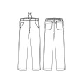 Kentaur 18109 zdravotnické kalhoty pánské i dámské prodloužené nohavice bílé
