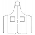 Kentaur 30340 kuchařská zástěra s laclem bočními kapsami a nastavením u krku bílá