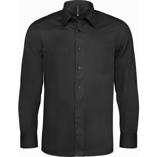 Kariban K529 pánská košile strečová dlouhý rukáv černá