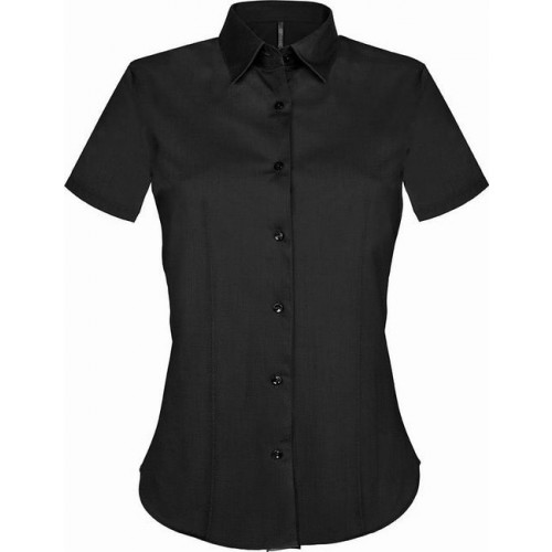 Kariban K532 dámská košile s krátkým rukávem strečová černá
