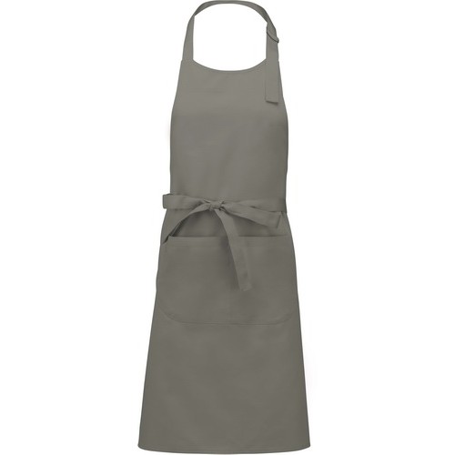Číšnická zástěra s laclem a kapsou Kariban 100% bavlna - barva šedá