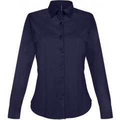 Kariban K530 dámská košile s dlouhým rukávem strečová tmavě modrá