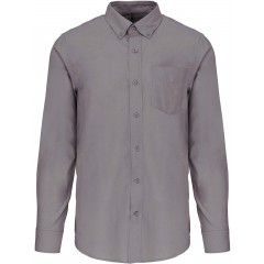 Kariban K533 pánská košile s dlouhým rukávem oxford šedá