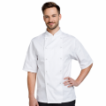 Denny´s Budget kuchařský rondon krátký rukáv - barva bílá