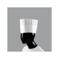 Kuchařská čepice papírová vysoká skládaná Toque 20cm - barva bílá