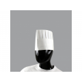 Kuchařská čepice papírová vysoká skládaná Toque 20cm - barva bílá