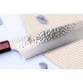 Sakai Takayuki Nanairo Kengata Gyuto japonský damaškový nůž 19cm VG10 rukojeť ABSoctagonal
