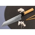 Sakai Takayuki 33 Damascus Kokushin Kengata japonský kuchařský nůž 19cm dub