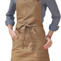 Denny´s Le Chef Prep zástěra s laclem - barva khaki