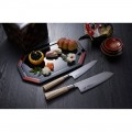 Suncraft Senzo Octagon Santoku japonský damaškový kuchařský nůž 17