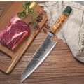 Marmiton Kambei japonský kuchařský damaškový nůž Kiritsuke 20cm rukojeť dřevo/epoxid VG10