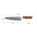 Marmiton Minamoto japonský kuchařský damaškový nůž 20cm rukojeť pryskyřice VG10