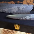 Dárková sada kuchařských nožů JOSHI Sakura s brusným kamenem - barva dřevo