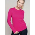Kariban K383 dámské tričko dlouhý rukáv tmavě růžová
