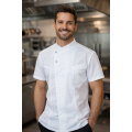 pánský kuchařský rondon bílý s krátkým rukávem Harry