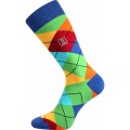 Lonka Dikarus bavlněné ponožky kostky 3 páry pánské barevné