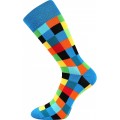 Lonka Dikarus bavlněné ponožky MALÉ kostky 3 páry pánské barevné
