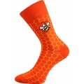 Lonka Doble ponožky včely dámské oranžové