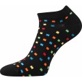 Lonka Weep bavlněné ponožky kostky nízké 3 páry pánské i dámské barevné