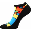 Lonka Weep bavlněné ponožky kostky nízké 3 páry pánské i dámské barevné
