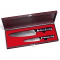 MARMITON Hotaru set 2 japonských damaškových nožů v dřevěné krabičce rukojeť G10
