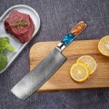 MARMITON Umeko Nakiri japonský damaškový nůž 18cm rukojeť modrá pryskyřice VG10