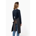 Kariban Vintage zástěra s laclem 100% bavlna - barva černá