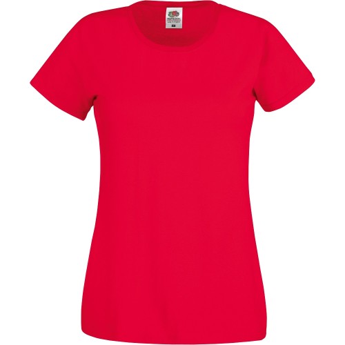 Fruit of the Loom F614200 dámské tričko krátký rukáv červená