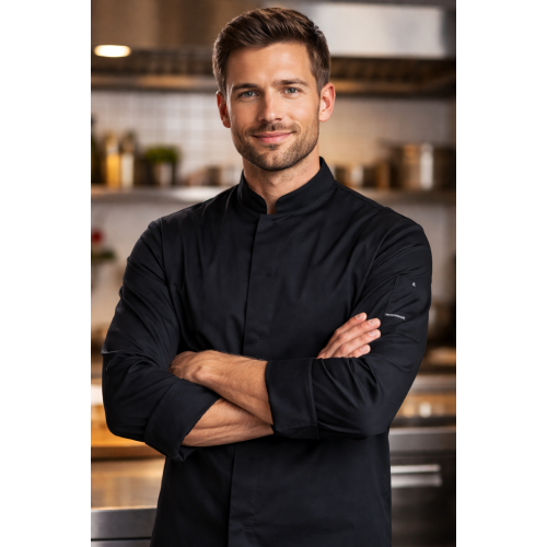 Kentaur 23535 kuchařský rondon dlouhý rukáv pánský dámský černý