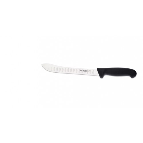 Řeznický nůž špalkový Giesser Messer černý 21 cm drážkovaný - barva černá