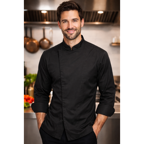 Giblor´s Mirko kuchařský rondon dlouhý rukáv - barva černá