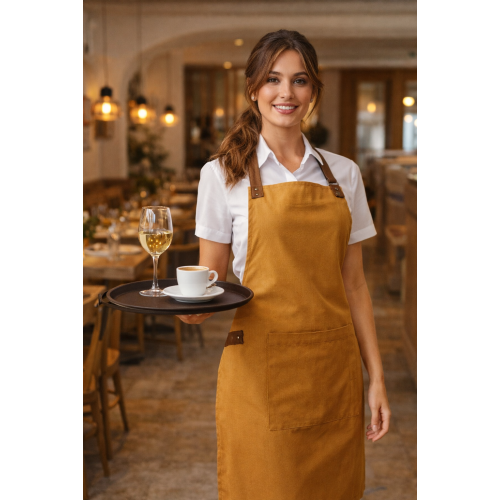 Premier zástěra s laclem a kapsou Annex žlutá Mustard