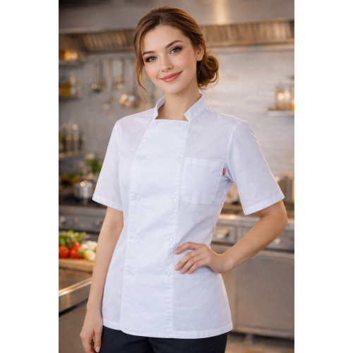 Velilla 405201 kuchařský rondon krátký rukáv pánský i dámský bílá