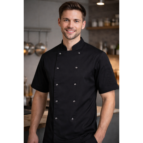 Velilla 405205 kuchařský rondon krátký rukáv pánský i dámský černý