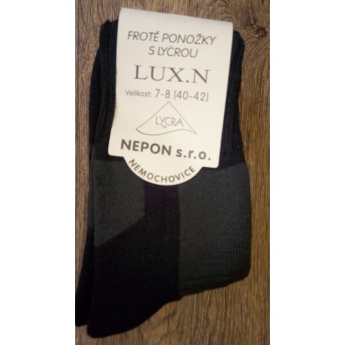 Pracovní ponožky Lux froté Česko teplé bavlna Česko - barva černá
