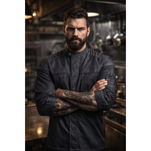 Kentaur Biker 23531 kuchařský rondon pánský dlouhý rukáv džínový Kentaur Biker 23531 kuchařský rondon pánský dlouhý rukáv džínový