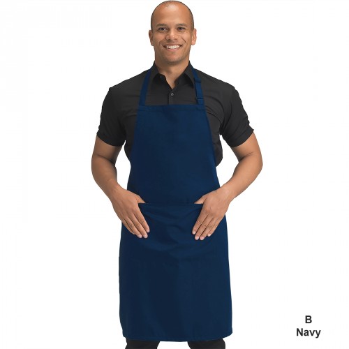 Denny´s DP210 kuchařská zástěra s laclem a kapsou tmavě modrá