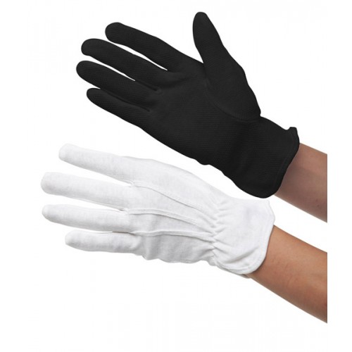Číšnické rukavice Denny´s pogumované 100% bavlna - barva bílá