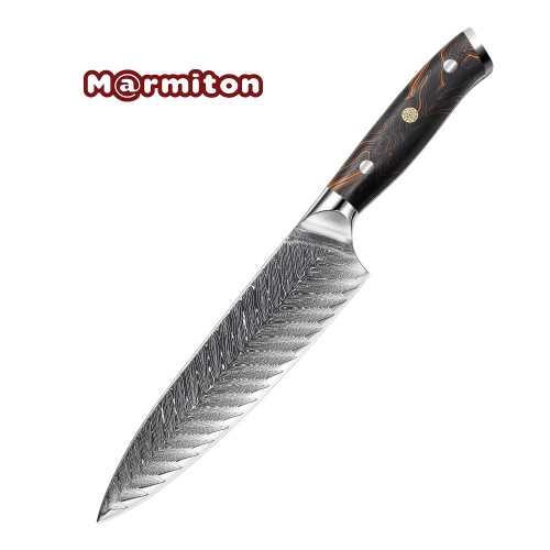 Marmiton Heihači japonský kuchařský damaškový nůž  20cm rukojeť skelné vlákno VG10