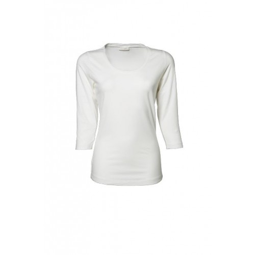 TeeJay dámské tričko dlouhý rukáv Stretch Tee - barva bílá