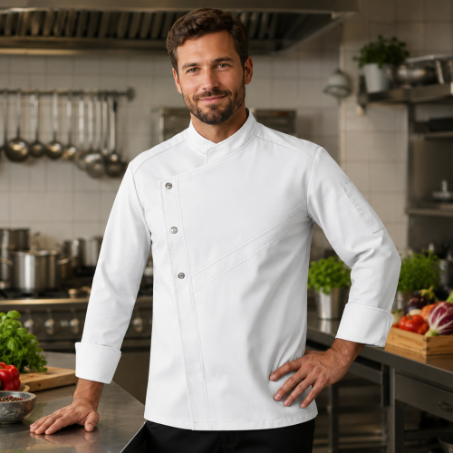 Giblor´s Samuel kuchařský rondon dlouhý rukáv pánský dámský bílá Giblor´s Samuel kuchařský rondon dlouhý rukáv pánský dámský bílá