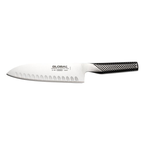 Global G-80 santoku japonský kuchařský nůž s vroubky 18cm