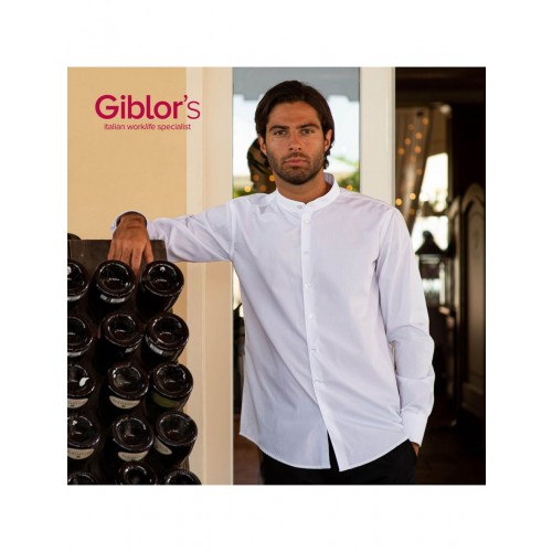 Giblor´s Novak pánská košile dlouhý rukáv Slim Fit - barva bílá