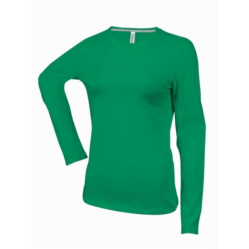 Kariban K383 dámské tričko dlouhý rukáv světle zelená