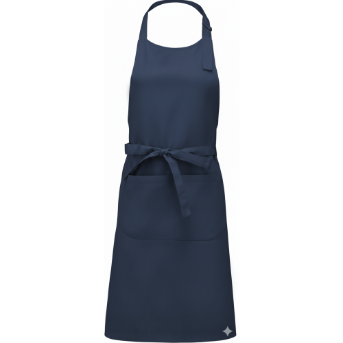 Číšnická zástěra s laclem a kapsou Kariban 100% bavlna tmavě modrá