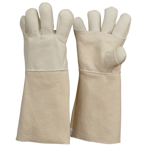 Kilic Eldiven KL-232 dlouhé teplovzdorné rukavice mufloní do 350st.C pekařské - barva bílá