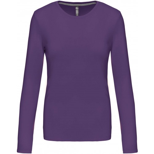 Kariban K383 dámské tričko dlouhý rukáv fialová