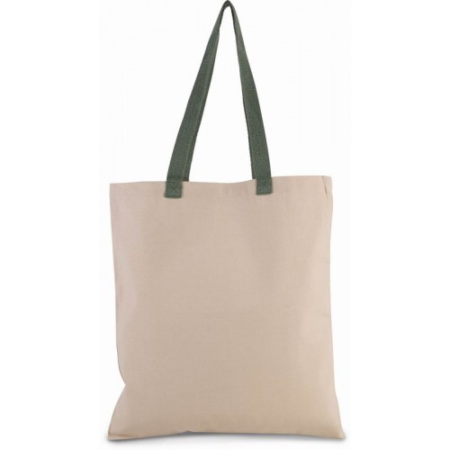 Kimood bavlněná nákupní taška Natural/Dusty Light Green