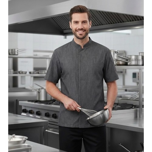 Giblor´s Filippo pánský kuchařský rondon krátký rukáv - barva šedá Giblor´s Filippo pánský kuchařský rondon krátký rukáv - barva šedá