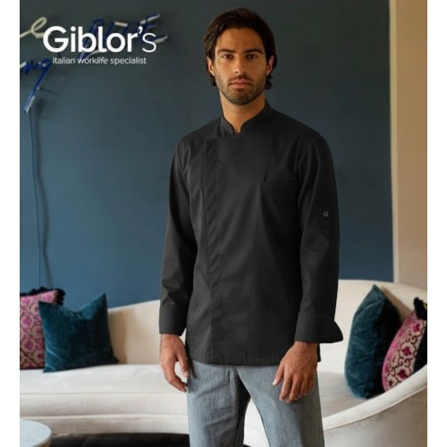 Giblor´s Vincent kuchařský rondon pánský dlouhý rukáv černý Giblor´s Vincent kuchařský rondon pánský dlouhý rukáv černý